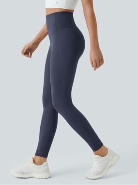 Halara UltraSculpt High Waisted Tummy Control Pocket Medium Mood Indigo Blue